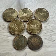 VTG Set Of 7 Farmers and Mechanics National Bank Medal F&M Bank Tokens picture
