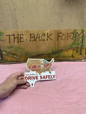 Vintage Bill Medart’s Hamburgers Drive Safely License Plate Topper picture