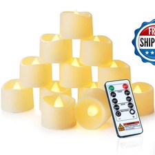 Homemory 12-Pack Remote Flameless LED Battery Tea Light Candles 400+ Hrs picture