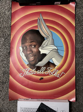 Nike Michael Jordan Chicago Bulls Looney Tunes Bugs Bunny Collectible Posters picture