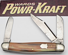 Vintage POWR KRAFT USA Large Stock Knife - Camillus Made for Montgomery Ward picture