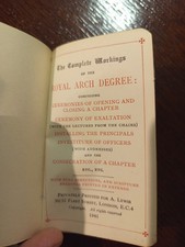 1941 The Complete Working of the Royal Arch Degree  Freemasonry masonic/562 picture