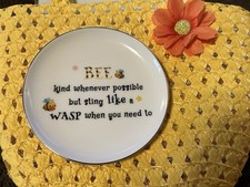 Bee Kind Whenever Possible But Sting Like A Wasp - New - Mini Trinket Ring Dish picture