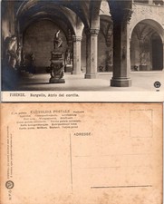 Firenze Bargello Postcard Italy Florence Vintage Sepia Courtyard Unposted Rare picture
