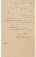 1887 Palatka Handwritten Letter Ferris & Smith Jacksonville FL G. Freidrichson picture