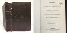 1833 antique HISTORY HARVARD UNIVERSITY cambridge ma NEW ENGLAND MATHER WINGATE picture