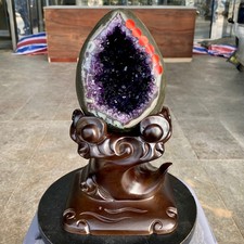 8.13LB Natural amethyst Dinosaur egg Quartz Crystal specimen healing picture