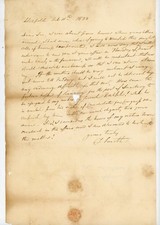 1833 Letter Truman Smith Litchfield CT to Wm S Holabird Winsted Politics Law picture