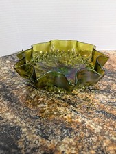 Antique Art Nouveau LOETZ Iridescent Glass Compote (Top Only) picture