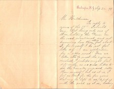 Burlington NJ 1898 Mary H Carpenter Handwritten Letter Stone Road & City of Gold picture