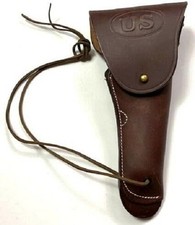 M1911 .45 Leather Hip Holster Brown US WWII WW2 Style M1916 .45 Holster for Colt picture