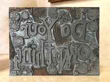 MCM 11x8 Metal Letterpress Block Art 1960s Do Your Own Thing Wall Sculpture picture