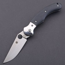 Vintage 440c Stainless Steel Folding Pocket Knife Black G10 Handle Knives Liner picture