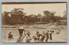 Bassin Bleu HAITI Photo RPPC Rare Antique Jacmel Postcard CPA 1910s picture