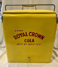 Vintage Royal Crown Cola Metal Cooler w/ Handle 