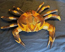 Large Wood Crab Carving/Sculpture, Created by Hand with Rescued Wood picture