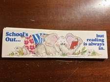 School's Out But Reading Is Always In Scholastic 1990 1990s Vintage Bookmark picture