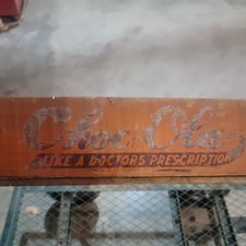RARE Vintage Wooden Soda Crate Choc Ola Chocolate Like a Doctors Prescription picture