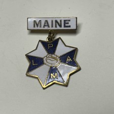 Vintage Maine Odd Fellows Badge Ladies Auxiliary Pin Enamel picture