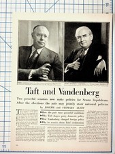 1940s Taft Vandenberg Article Magazine Pages Adolphe Menjou Ads Ephemera picture