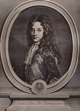 Louis Duke of Burgundy Dauphin of France father of King Louis XV c- Old Photo picture