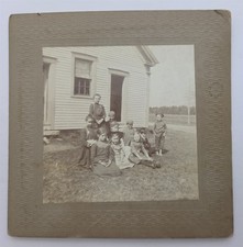 1902 antique GOODWINS MILLS SCHOOL goodwins mills me CHILDREN GROUP PHOTO picture