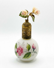 Vintage Irice Hand Painted Floral Porcelain Perfume Bottle picture