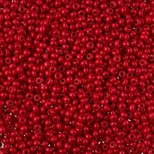 John Bead Czech Glass Seed Beads 10/0 (22g) Terra Intensive Red for DIY Jewelry picture