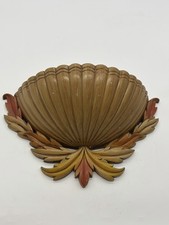 Burwood 1980 Wall Pocket Planter 2418 Faux Wood Plastic Sconce, 14