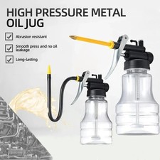 250ml Manual Oil Oiler Pump Can Lubrication Bottle PVC Hose Machine Tool picture