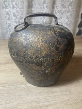Large Authentic Antique Swiss Alpine Cow Treicheln Bell. Not A Souvenir. 6 In picture