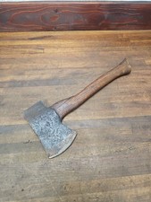 E103- Antique Hand Forged Crudely Made 1 lb 10 oz hatchet small axe picture