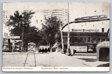 Winchendon MA Massachusetts Durgin's Pharmacy Antique Postcard c.1909 picture