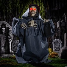 Animated Light-Up Raising Skeleton Reaper Groundbreaker Halloween-new picture
