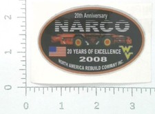 Vintage NARCO 20 Years Excellence 2008 Mining Sticker Decal picture