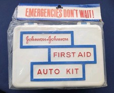 Vintage Johnson & Johnson First Aid Auto Kit NOS Unopened Original Packaging picture