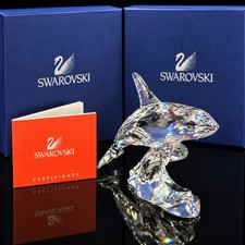 Rare Swarovski Crystal Orca 622939 Killer Whale Retired 4
