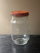 Vintage Penrose Ready To Eat Snacks Clear Glass Jar With Lid picture