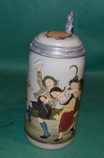 Vintage Antique Marzi & Remy Stein Mug Festive Drinking Scene #1618 1L  1  Liter picture