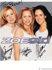 ZOEgirl 8x10 Press Signed Photo Color Contemporary Christian Sparrow Records CCM picture