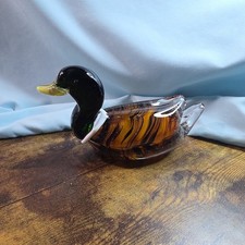 VINTAGE ART DECO BLOWN GLASS MALLARD DUCK 1960'S AWESOME picture