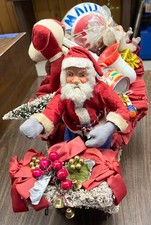 Fabulous Antique Fao Schwarz German Santa Claus Sleigh Christmas Store Display picture