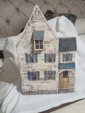 Vntg Homemade Wood House/Hand Painted 14
