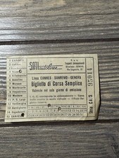 Vintage 1960s Sati Autolinee Cannes-Sanremo-Genova Bus Ticket picture