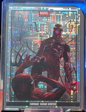 2025 Panini Marvel Anthology Carnage: Savage Genesis Carnival Holo #'d 74/75 picture