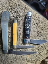 (LOT of 3 Knives) VINTAGE POCKET KNIVES 1 *Imperial,Kabar *U.S.A. & 1 *SABRE picture
