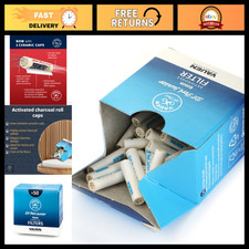 50 Pack 6mm Activated Charcoal Filters for Pipes - Premium Quality Smoke Filtrat picture