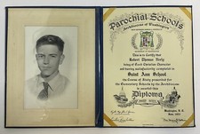 1953 Saint Ann School Parochial Schools Archdiocese of Washington DC Diploma picture