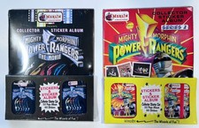 1995 MERLIN Power Rangers Movie & Series 2 Sticker Albums + 120 Stickers SEALED picture