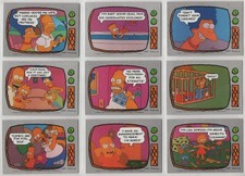 1990 TOPPS THE SIMPSONS - A COMPLETE SET 88 CARDS+ 22 STICKERS w/ WRAPPERS picture